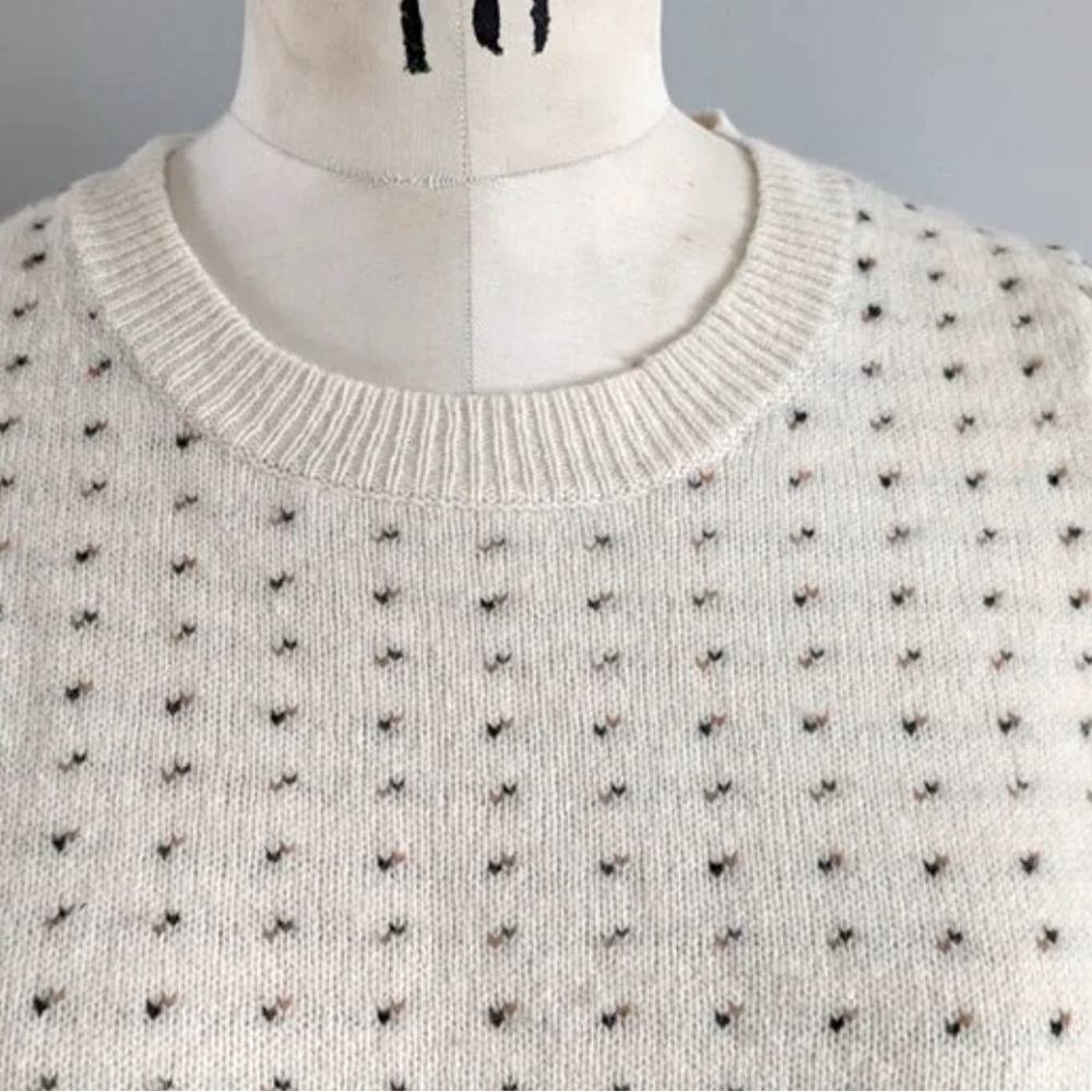 Madewell Wallace Wool Crew Neck Sweater in Cream / Ivory - size small